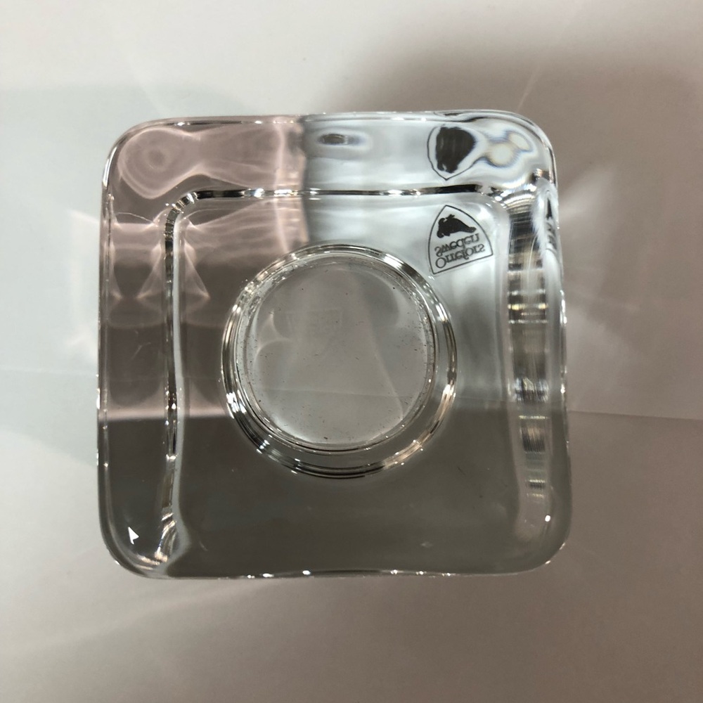 Orrefors Sweden Crystal Square Candleholder Votive - Picture 3 of 7